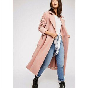 Free People Sierra Wool Coat Dusty Rose Pink